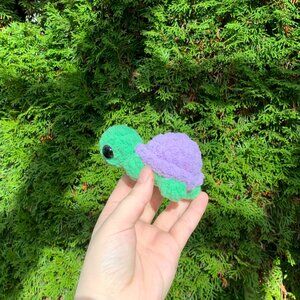 FREE WITH BUNDLE - Small Turtle Crochet Plush